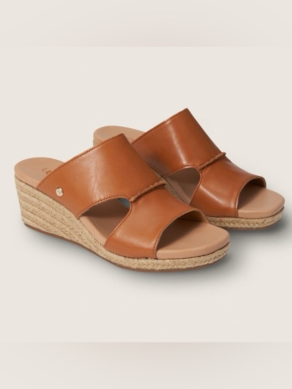 Ugg Eirene Leather Espadrille Wedge Sandals